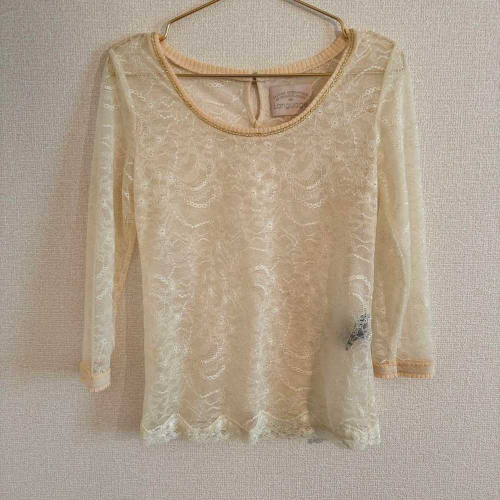 Lace Sheer Long Sleeve Vintage Fairy Grunge Balle… - image 1