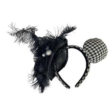 Disney Houndstooth Mickey Ears Black White Disney 