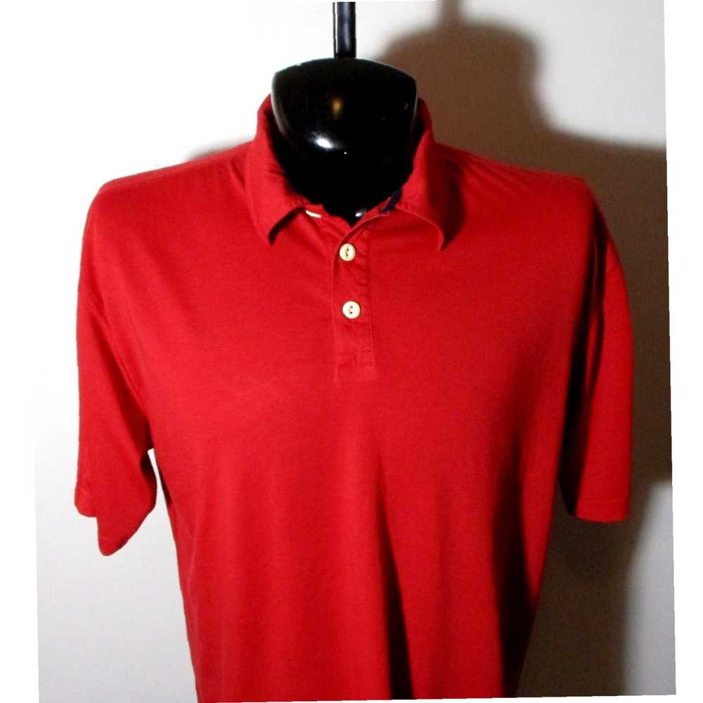 Orvis Strong Classic Fit Red Short Sleeve Polo Sh… - image 2