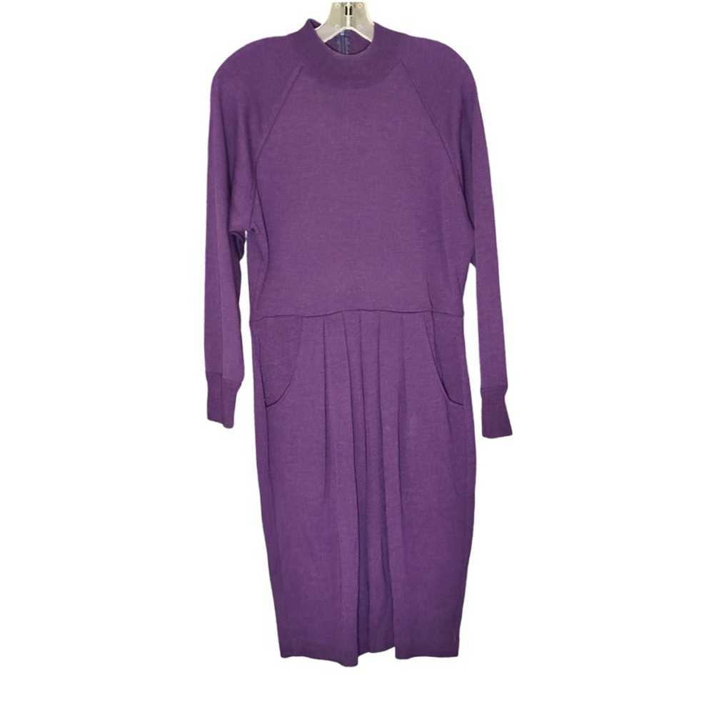 Claiborne Vintage Liz Claiborne Purple Wool Blend… - image 3