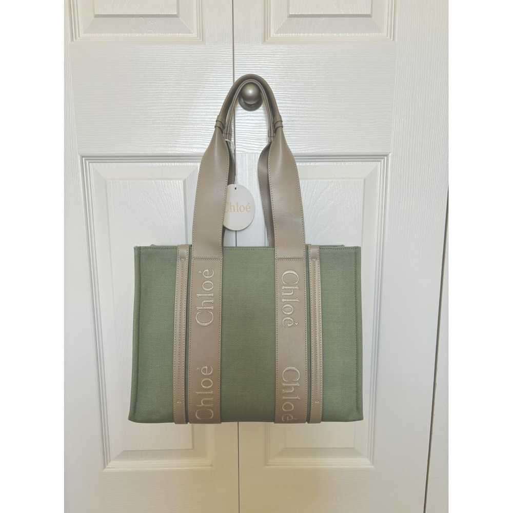 Chloé Woody cloth tote - image 3