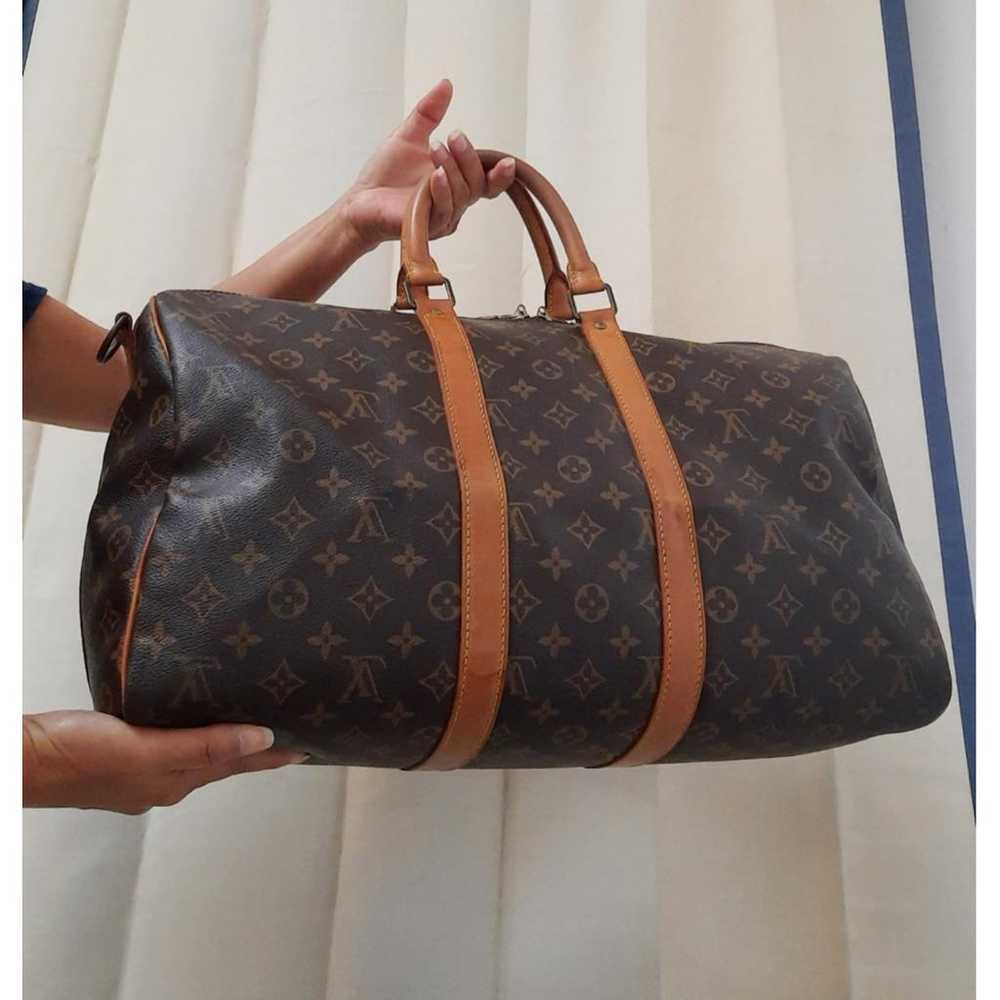 Louis Vuitton Keepall leather travel bag - image 4