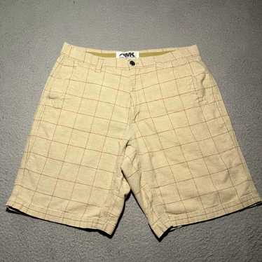 Mountain Khakis Beige Plaid Linen Blend Casual Out