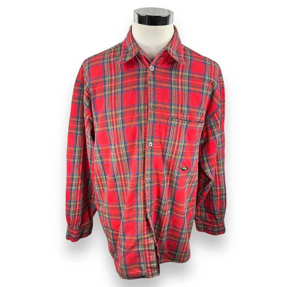 Quiksilver Vintage Quiksilver Flannel Shirt M But… - image 1