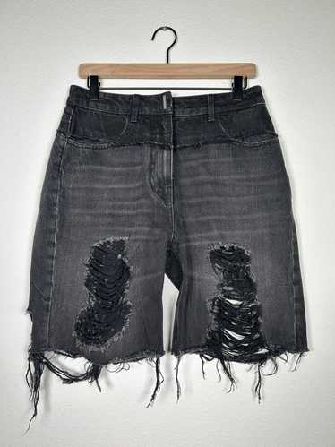 Givenchy MMW Hybrid Distressed Denim Shorts