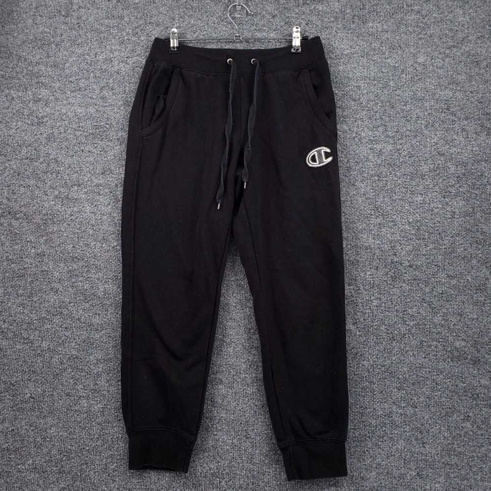 Champion Comfortable Black Cotton Logo Joggers Dr… - image 1