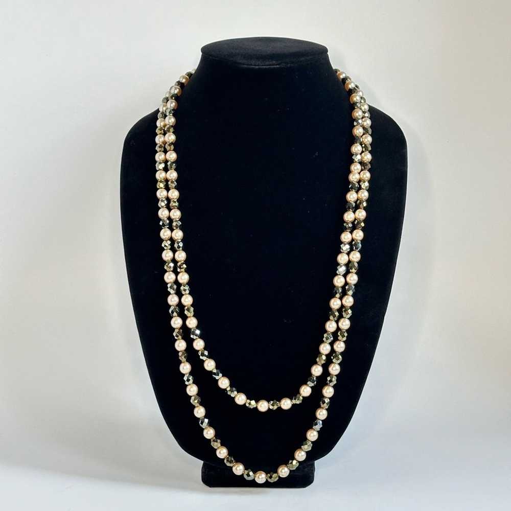 Brand Vintage 90’s Joan Rivers Bronze And Pearl B… - image 1