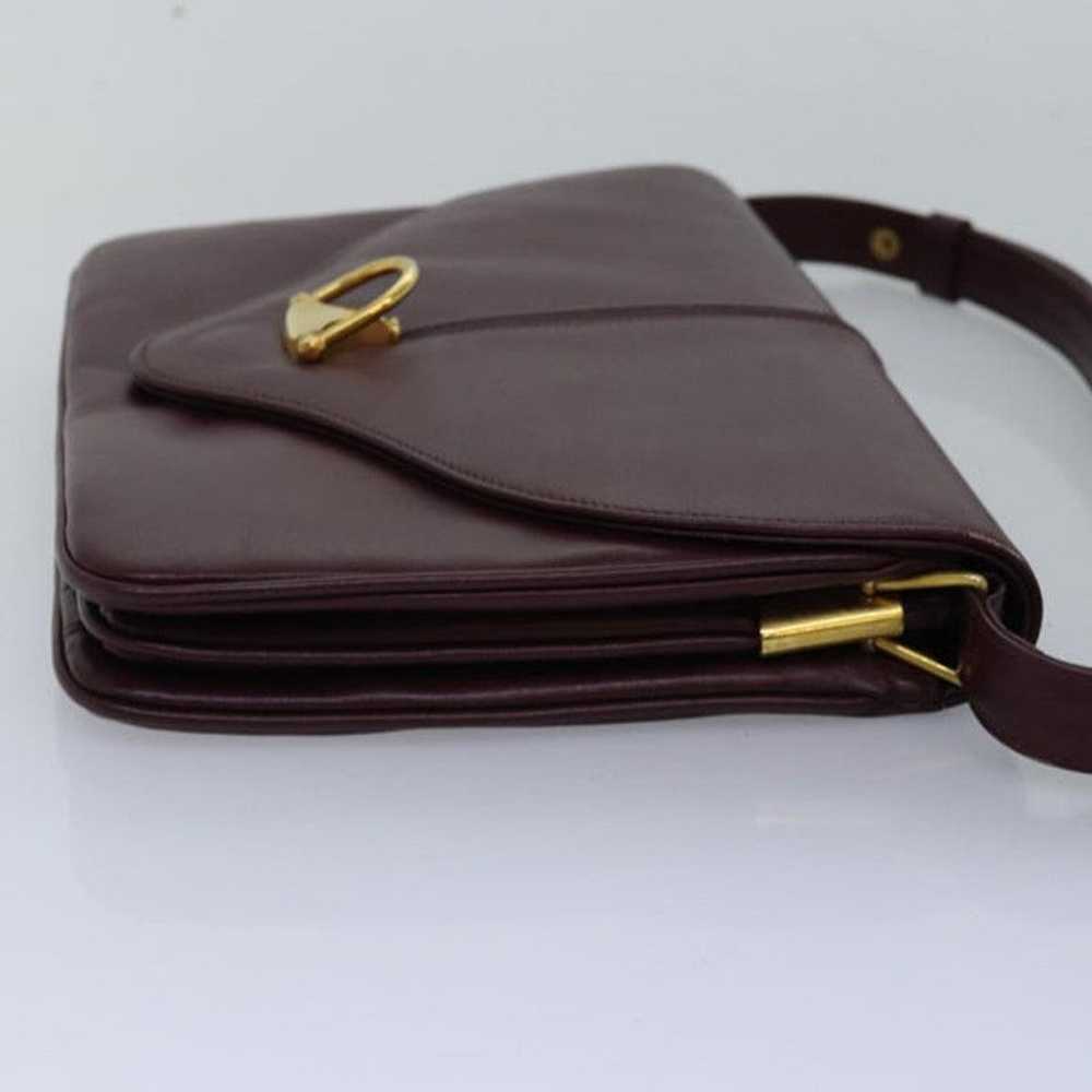 Gucci GUCCI Shoulder Bag Leather Bordeaux - image 4