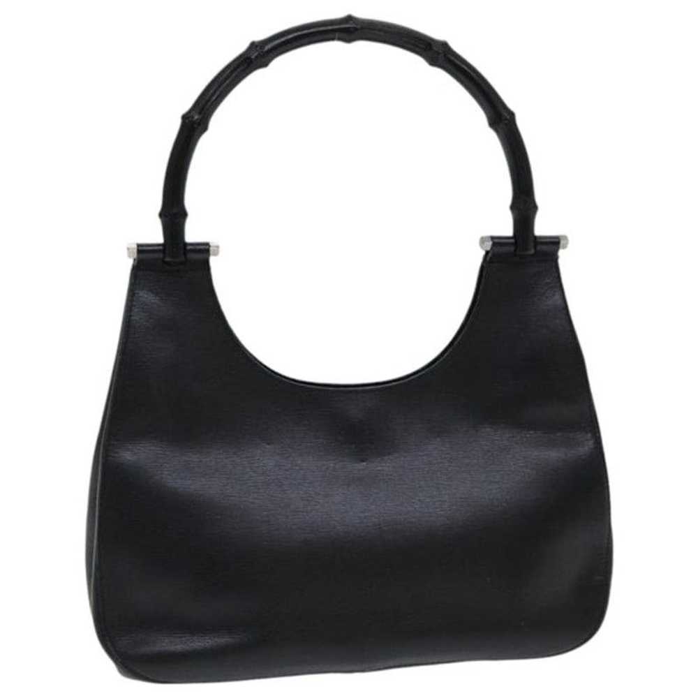 Gucci GUCCI Bamboo Hand Bag Leather Black - image 1