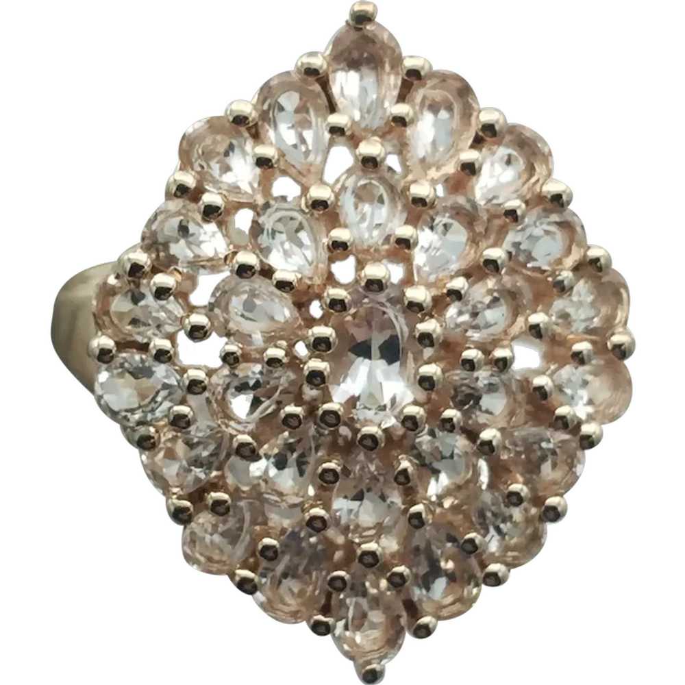 Sterling Silver Morganite Ring - image 1