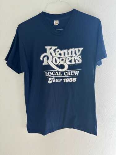 80'sヴィンテージKennyRogersケニーロジャース1984ロックTシャツ Kenny Rogers 1984 Local Crew Concert T-Shirt Vintage