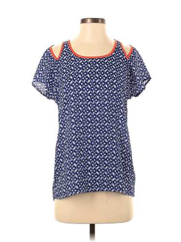 THML Women Blue Short Sleeve Blouse S