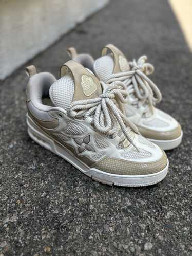 Louis Vuitton White and Beige Skate Sneakers - image 1