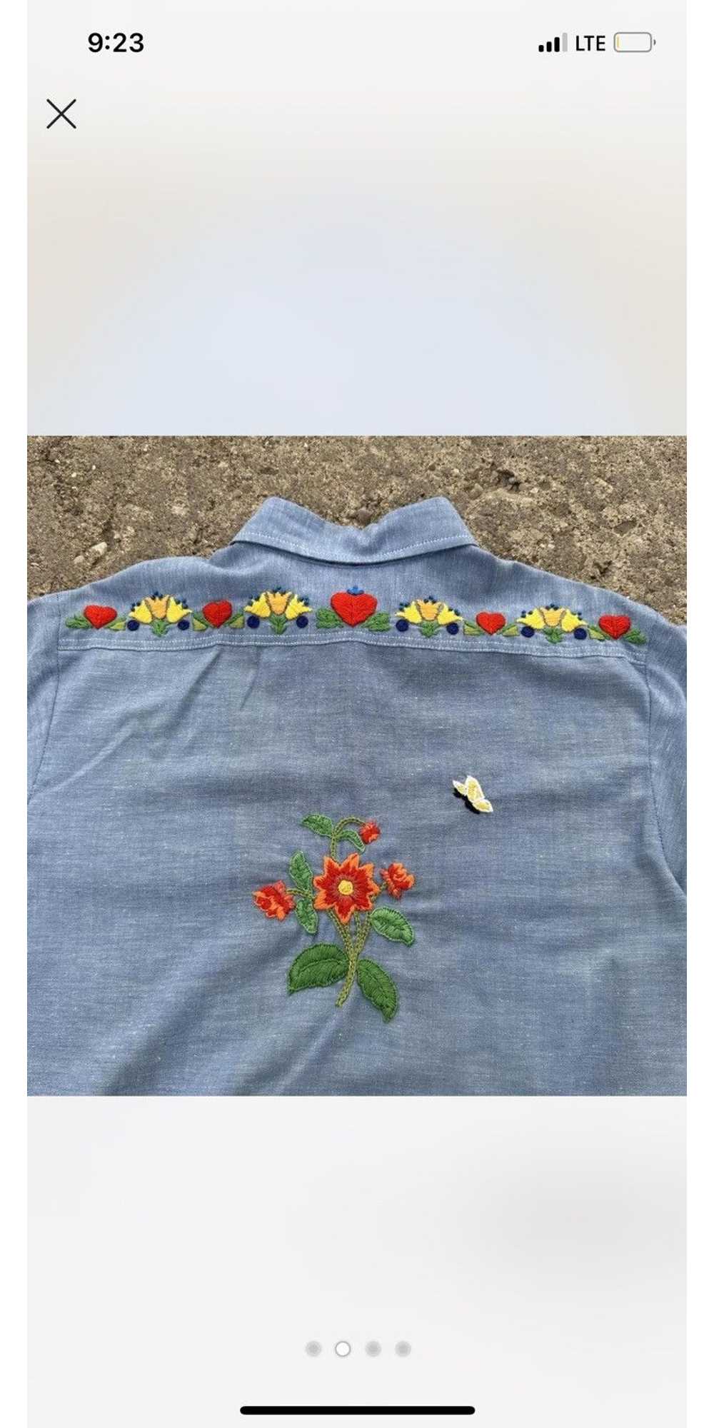 Homemade Vtg. Selvedge embroidered shirt - image 2