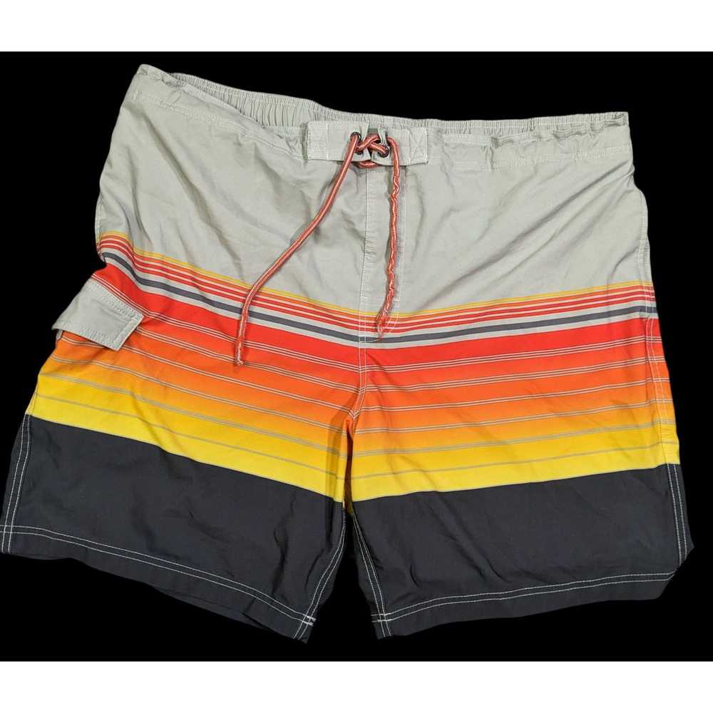 George Retro 90s Style Sunset Board Shorts by Geo… - image 1