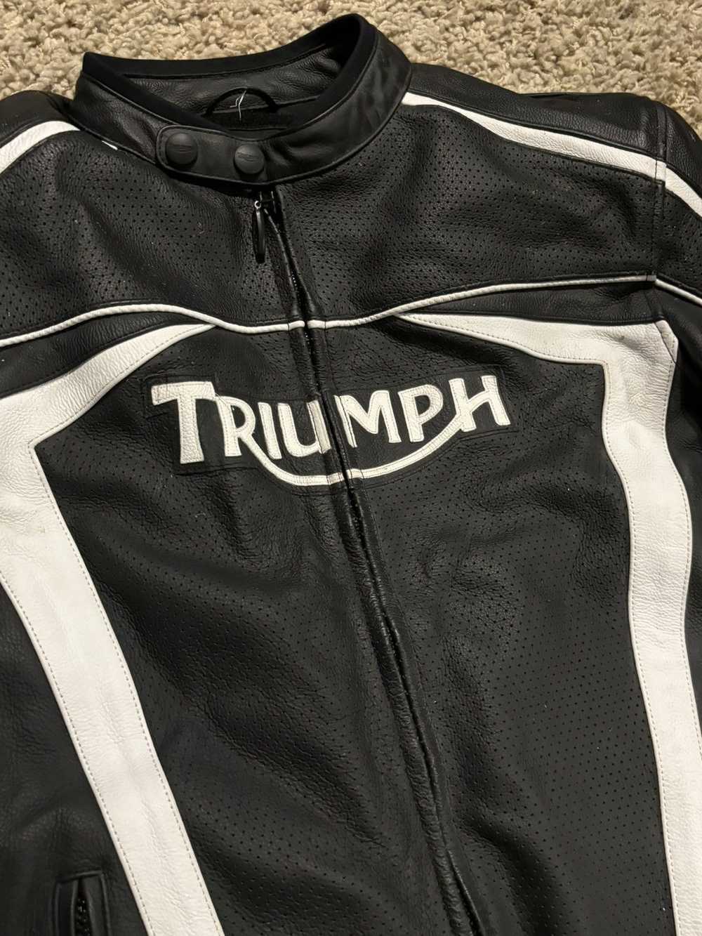 Other Leather Triumph Motorcycle Jacket - image 2