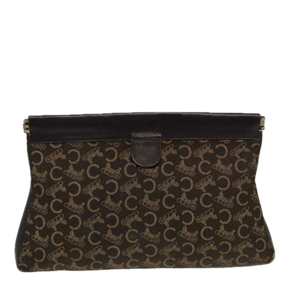 Celine CELINE C saluki Clutch Bag Canvas Brown Au… - image 2