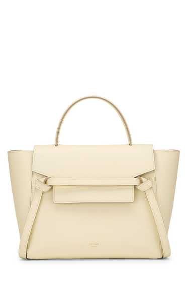 Cream Grained Calfskin Belt Bag Micro