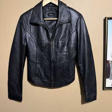 Leather Jacket × Vintage Vintage Crop Leather Jac… - image 1