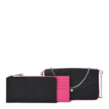 LOUIS VUITTON Epi Pochette Felicie Black Hot Pink