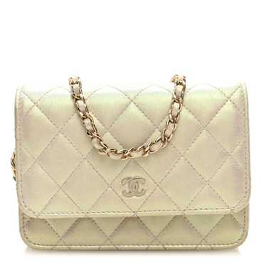 CHANEL Iridescent Lambskin Quilted Mini Wallet On… - image 1