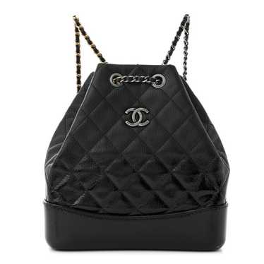 CHANEL Patent Goatskin Quilted Small Gabrielle Ba… - image 1