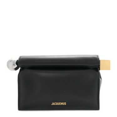 JACQUEMUS Smooth Calfskin La Pochette Rond Carre B