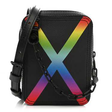 LOUIS VUITTON Taiga Rainbow Danube Messenger Black