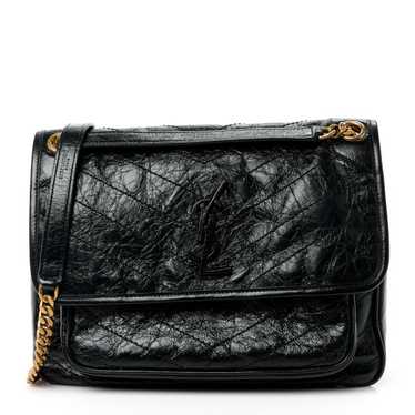 SAINT LAURENT Crinkled Calfskin Matelasse Monogra… - image 1