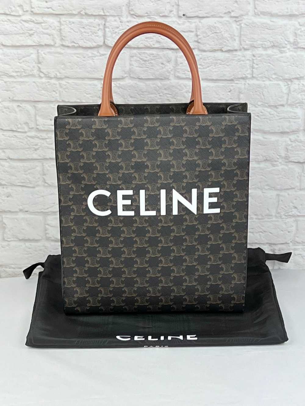 Celine Vertical Cabas Tote Bag, Black/Camel - image 1