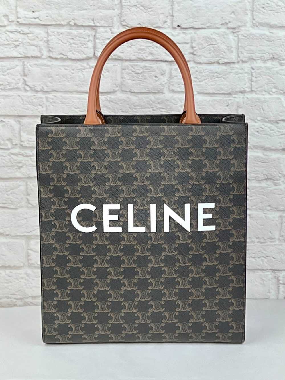 Celine Vertical Cabas Tote Bag, Black/Camel - image 2