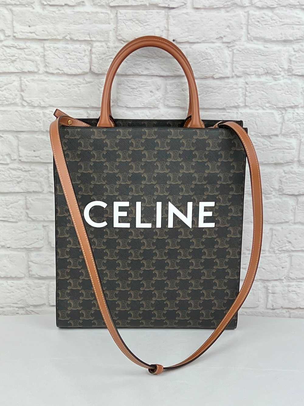 Celine Vertical Cabas Tote Bag, Black/Camel - image 3