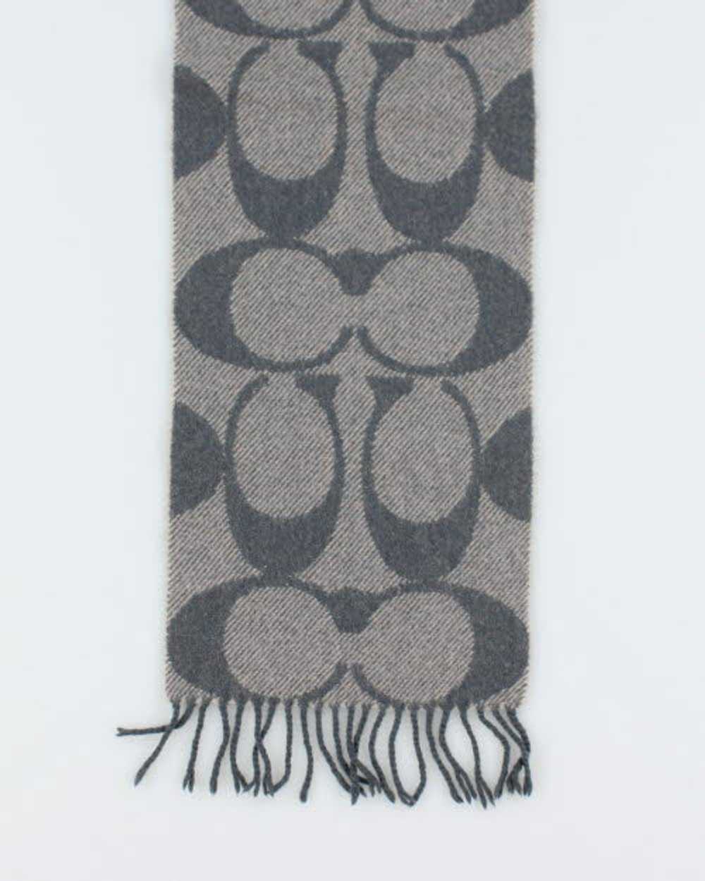 Coach Wool & Cashmere Monogram Scarf - image 2