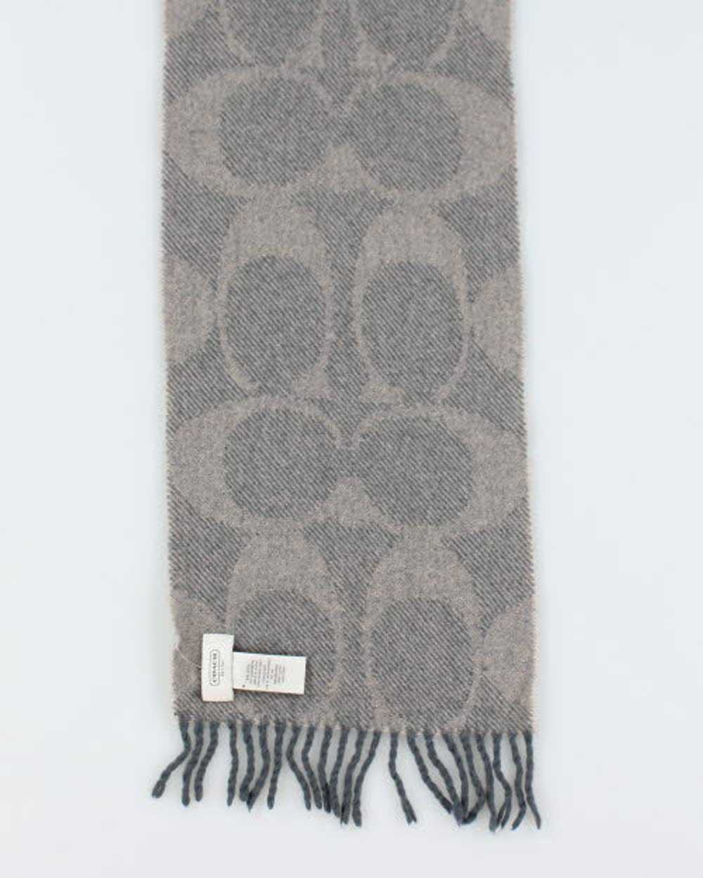 Coach Wool & Cashmere Monogram Scarf - image 3