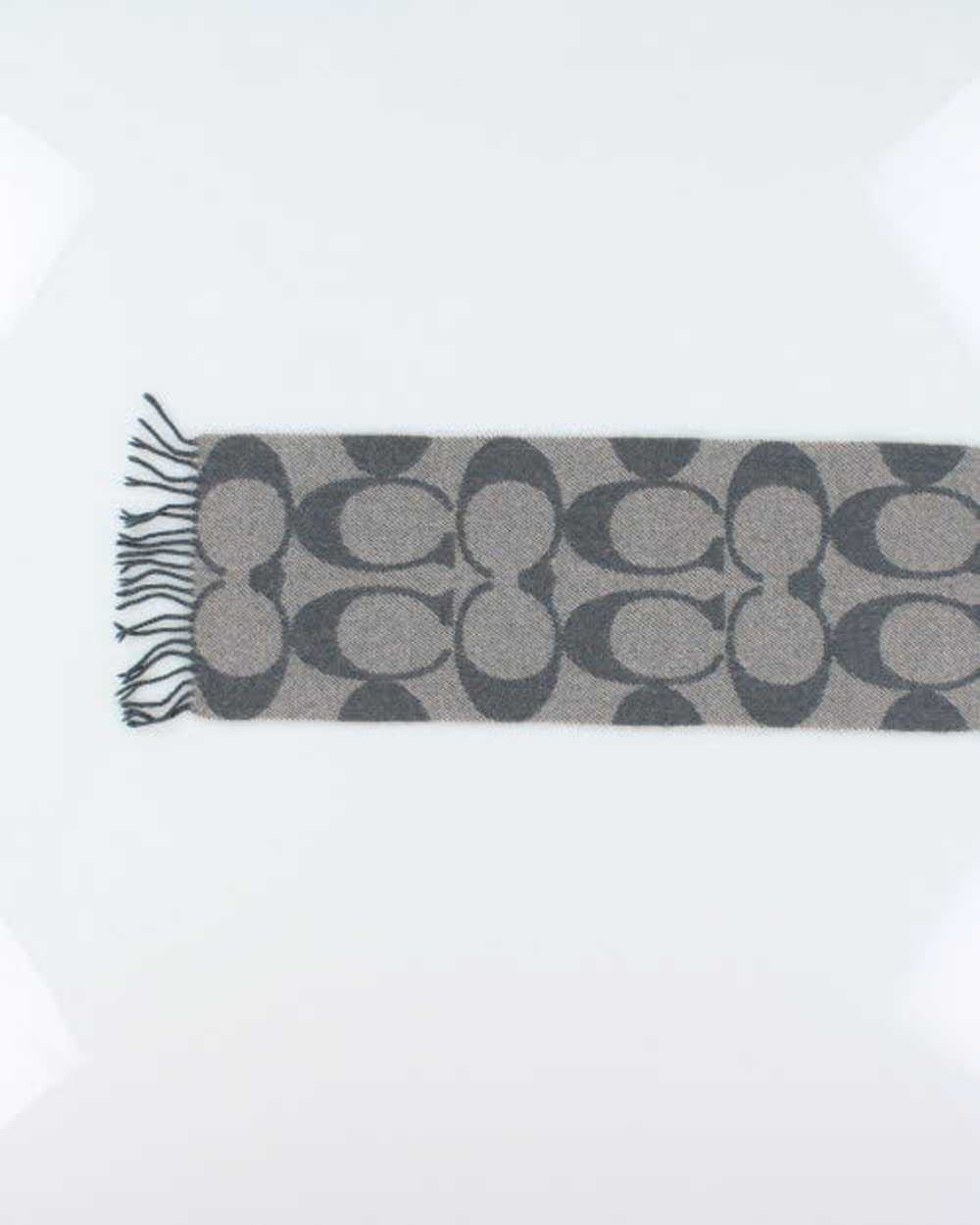 Coach Wool & Cashmere Monogram Scarf - image 4