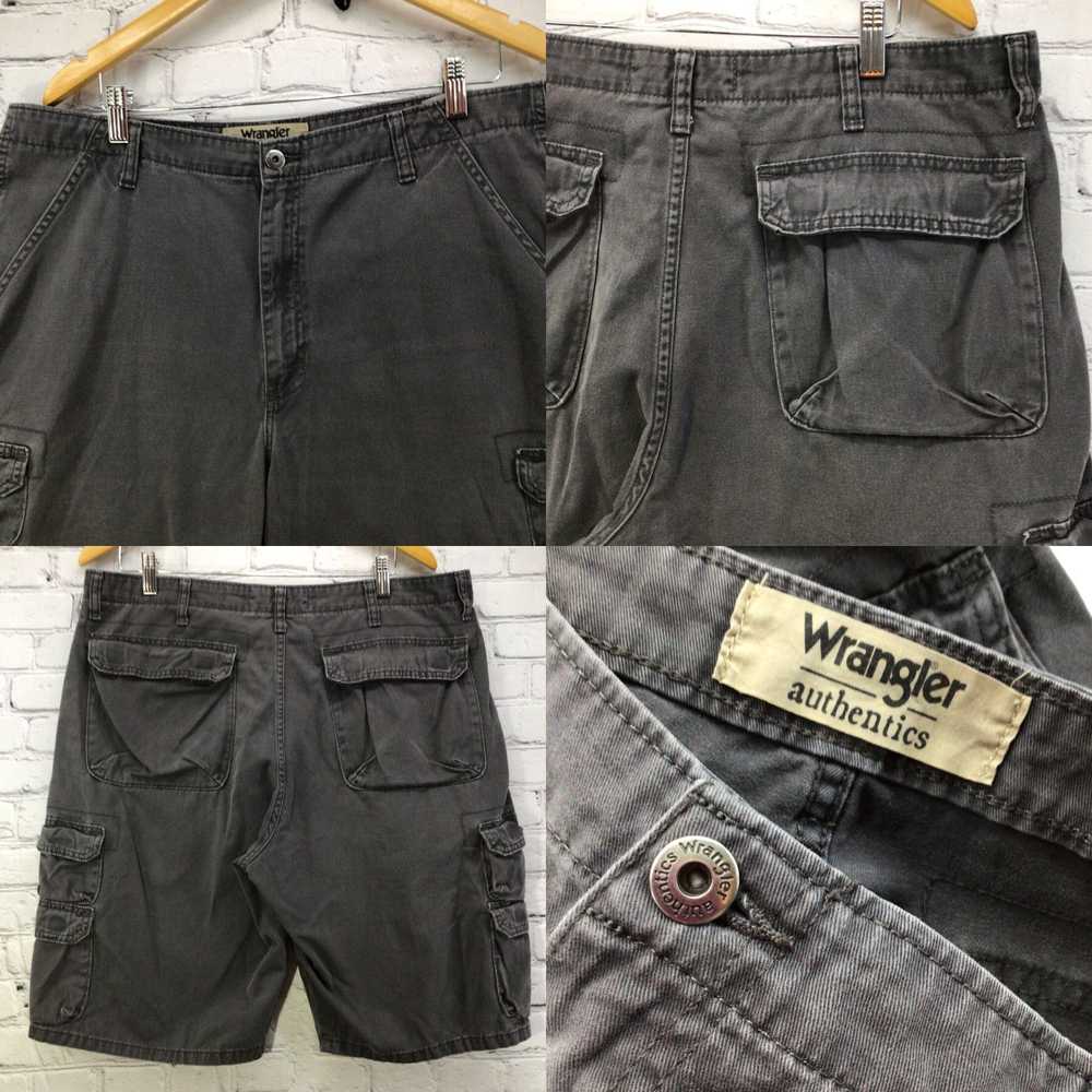 Wrangler Wrangler Cargo Shorts Mens Sz 36 Gray - image 4