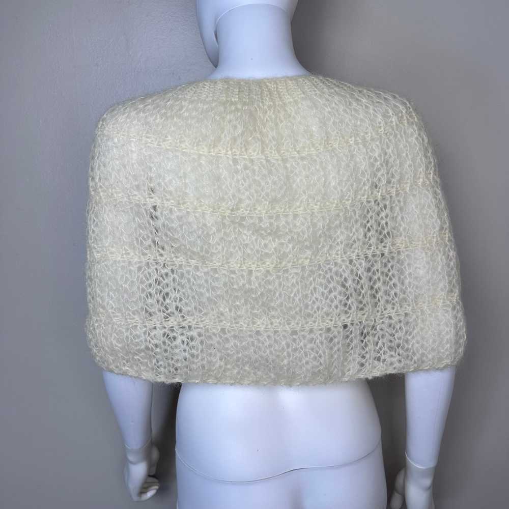 1960s Cream Mohair Blend Shawl, The Specialty Hou… - image 4