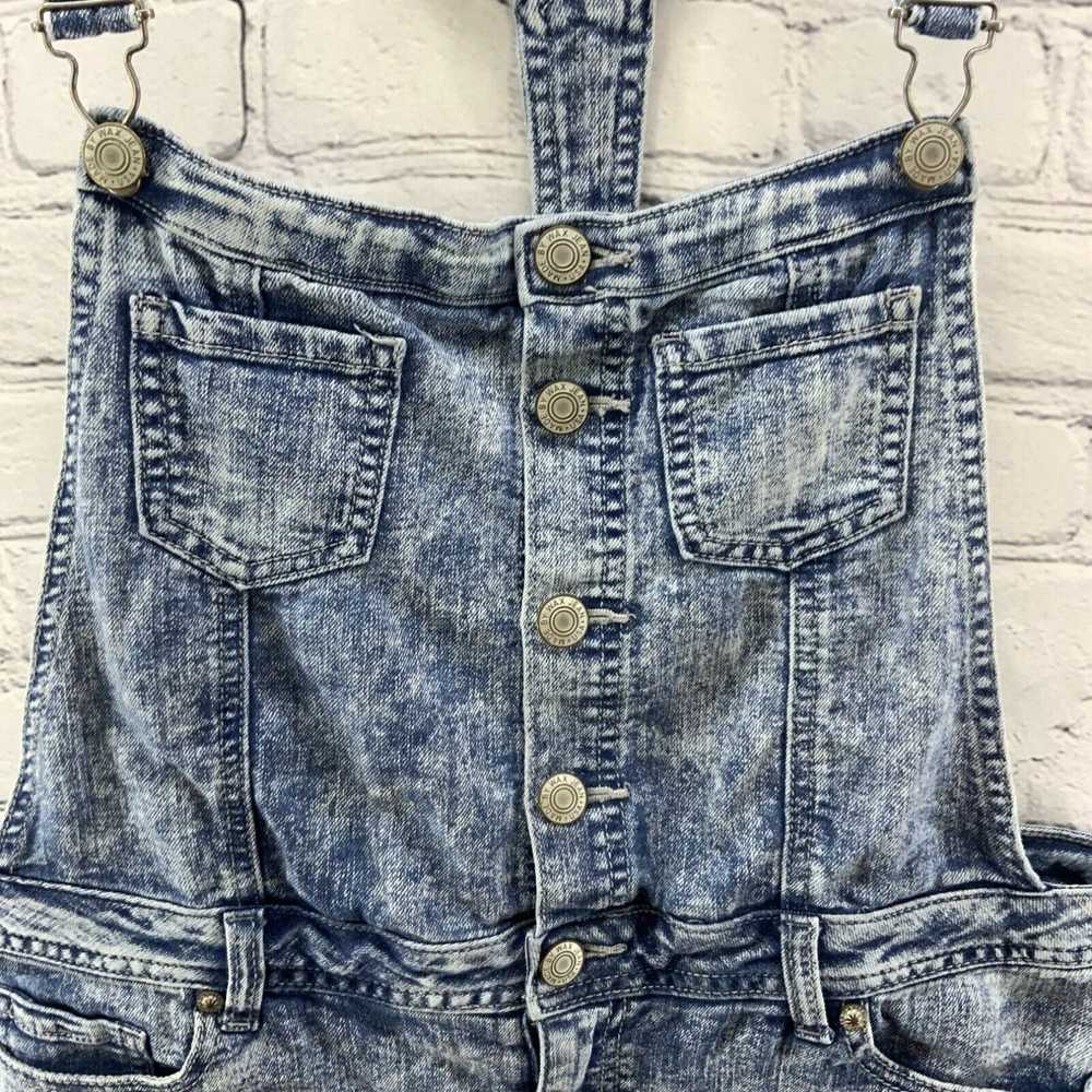 Etro Wax Jean Denim Overall Shorts Juniors Sz L A… - image 3