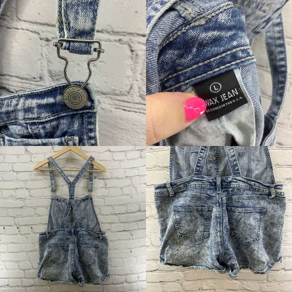 Etro Wax Jean Denim Overall Shorts Juniors Sz L A… - image 4