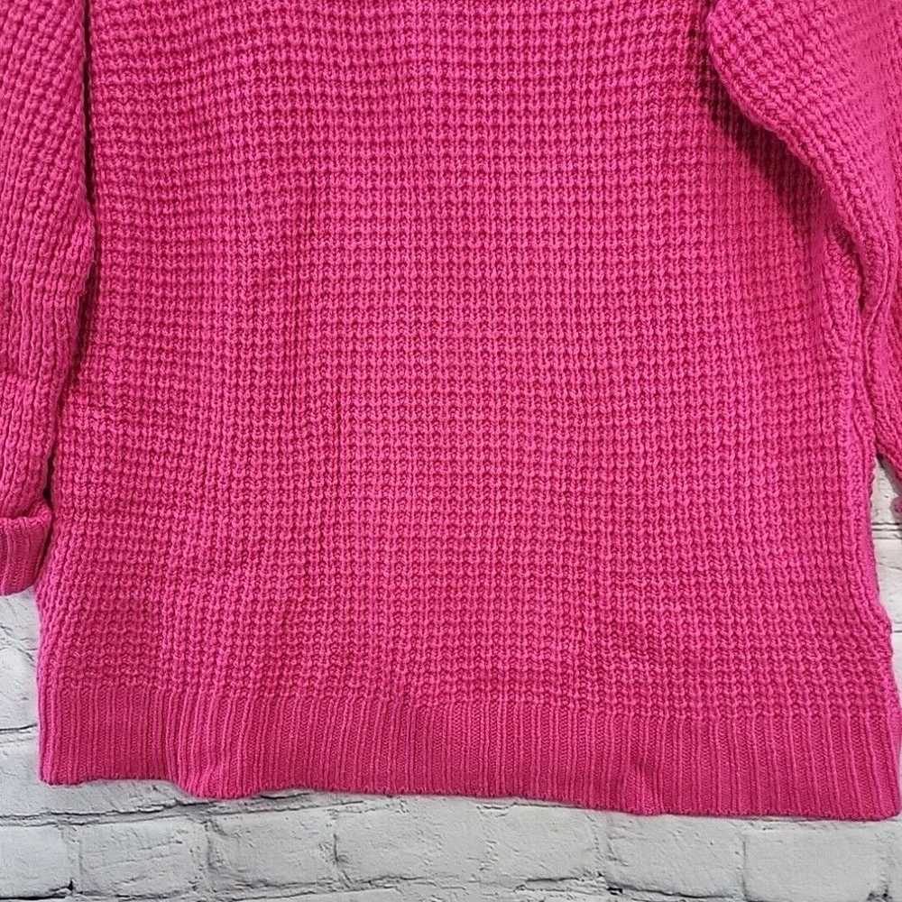 Vintage Garnet Hill Sweater Womens Sz L Pink Waff… - image 3