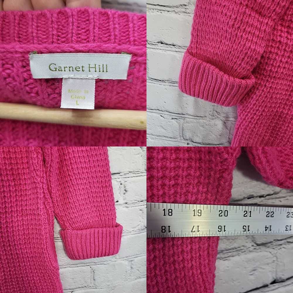 Vintage Garnet Hill Sweater Womens Sz L Pink Waff… - image 4