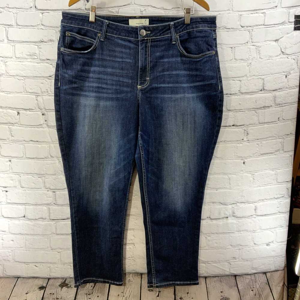 Vintage Maurices Blue Jeans Womens Sz 18 Dark Was… - image 1