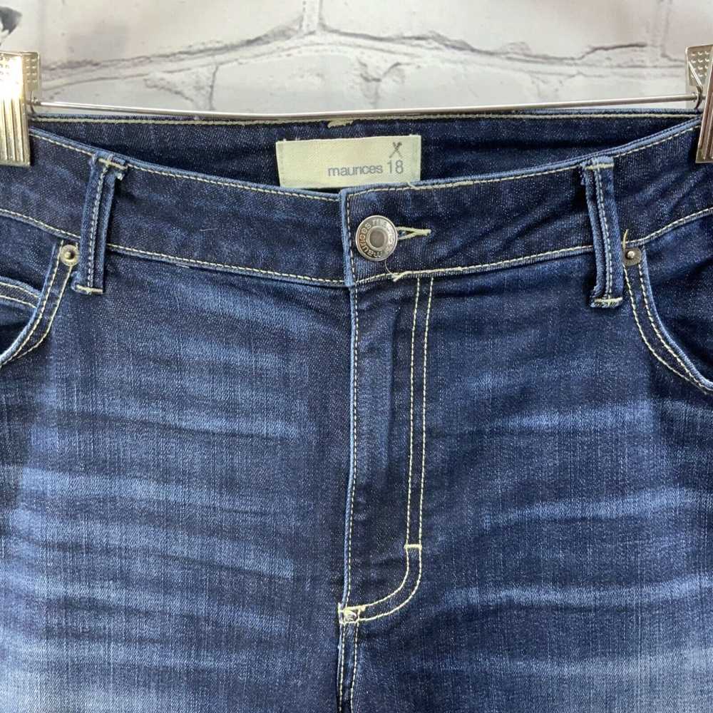 Vintage Maurices Blue Jeans Womens Sz 18 Dark Was… - image 3