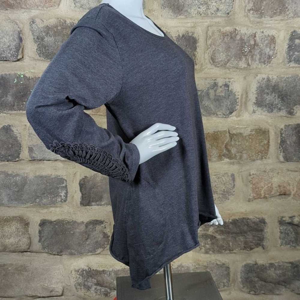 Bit & Bridle Bit & Bridle Shirt Gray Asymmetrical… - image 5