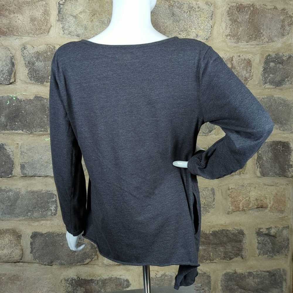 Bit & Bridle Bit & Bridle Shirt Gray Asymmetrical… - image 7