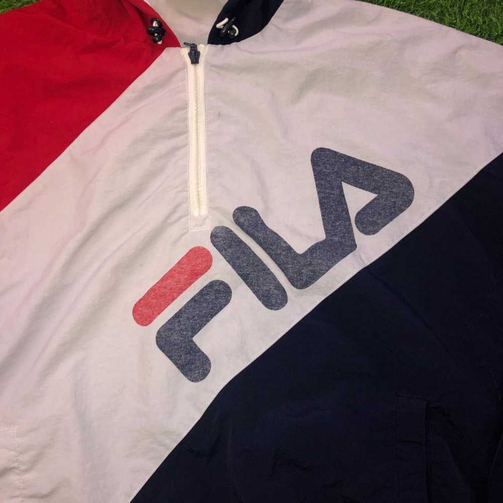 Fila Vintage Fila Quarter Zip Drawstring Hooded W… - image 3