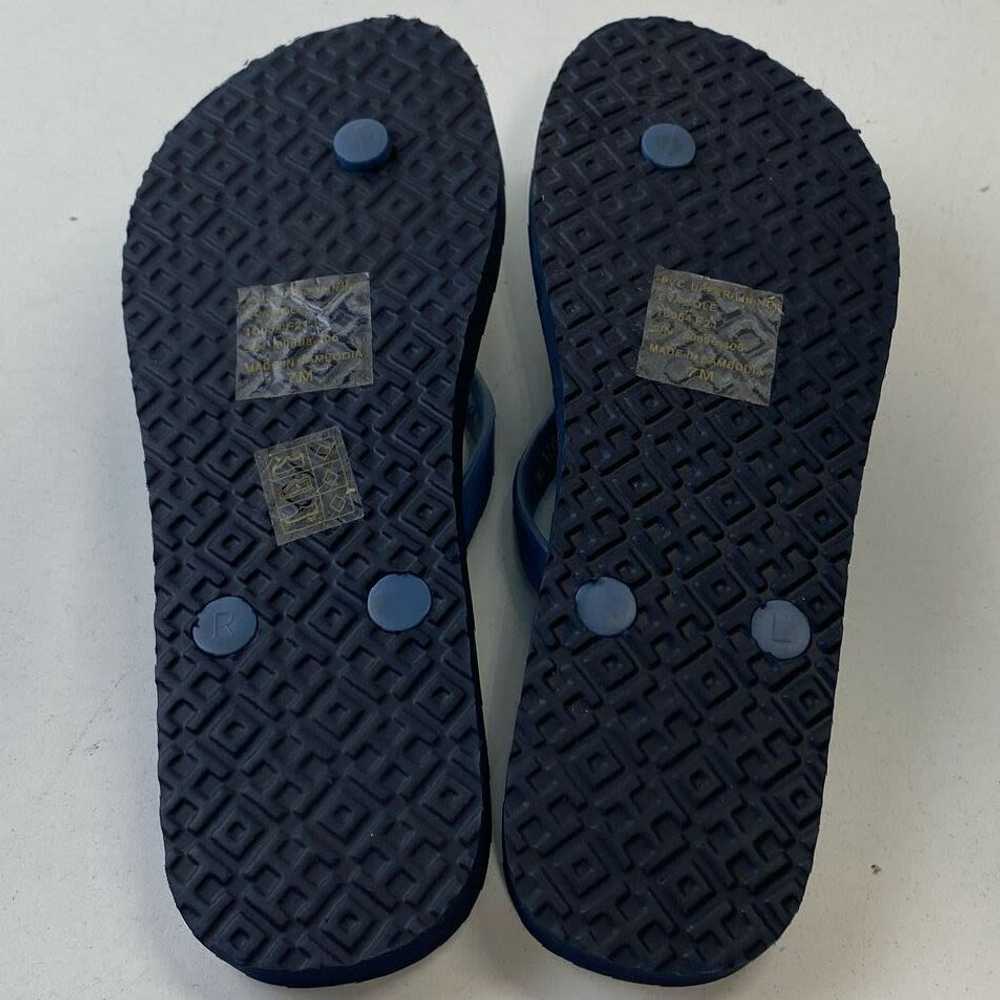 Tory Burch Geo Logo Thong Sandals Blue 7 - image 6