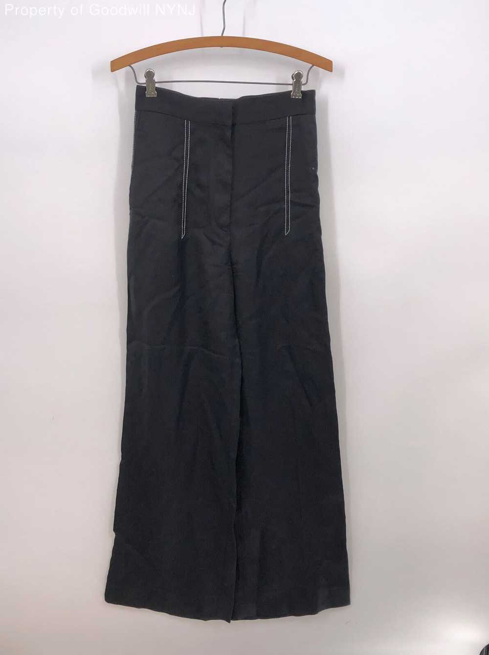 SANDRO WOMEN'S HIGH WAIST WIDE LEG PANTS-BLACK-SZ… - image 1