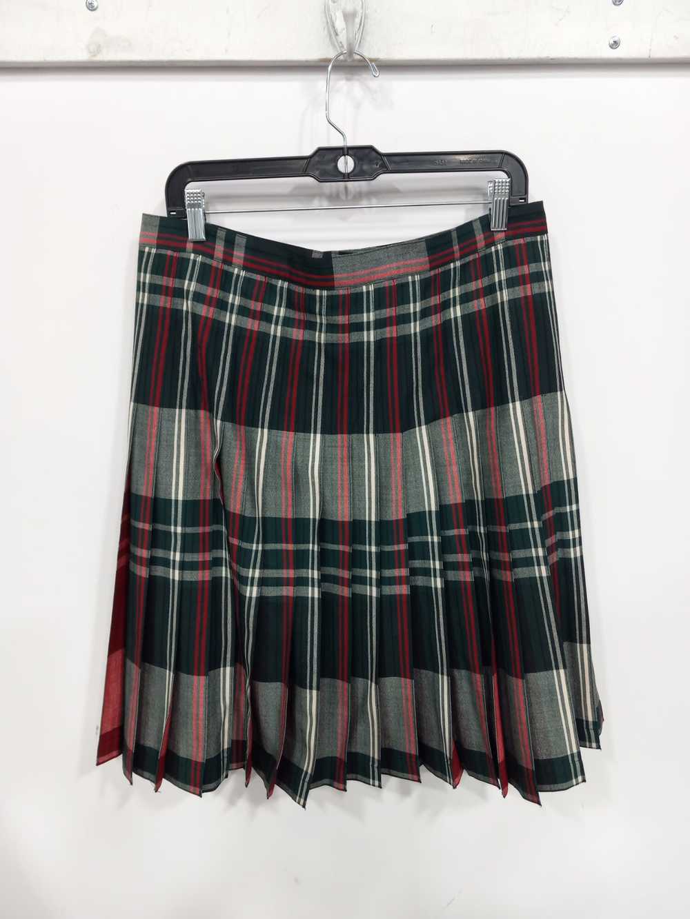 Pendleton Pleated Plaid Pattern Wool Skirt Size 12 - image 2