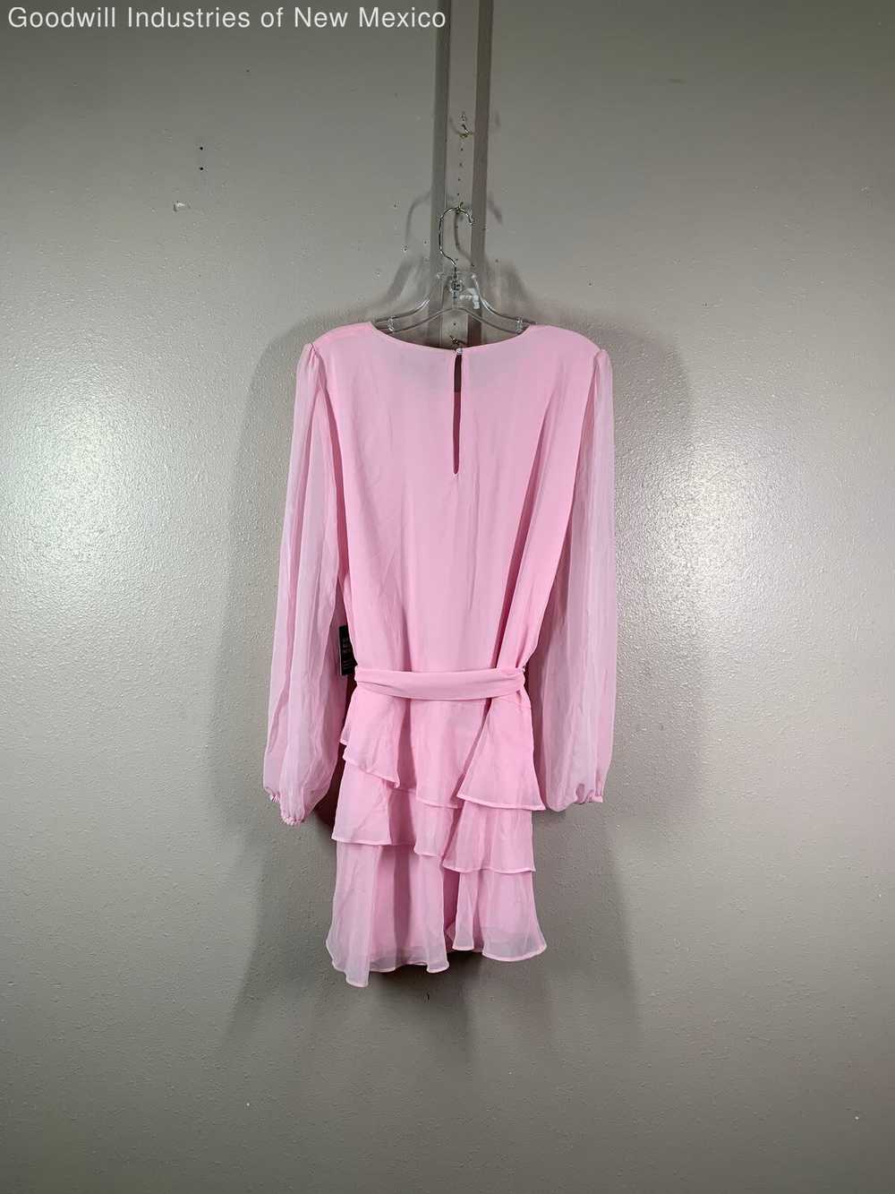 NWT Express Womens Pink Long Sleeve Tie Waist Tie… - image 2